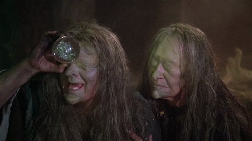 The Stygian Witches from Clash of the Titans. A really creepy scene which sets up Medusa. Movies about the Greek myths are rare enough but this doesn't forget that they could be pretty scary too. Especially with the Medusa.