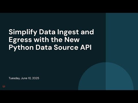 Simplify Data Ingest and Egress with the New Python Data Source API