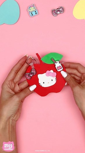 Hello Kitty on Instagram: "Learn how to make an adorable Jibbitz holder keychain that’s perfect for your bag or backpack and matches the new Hello Kitty and Friends 🎀 @Crocs Collection - link in bio! 🍎"