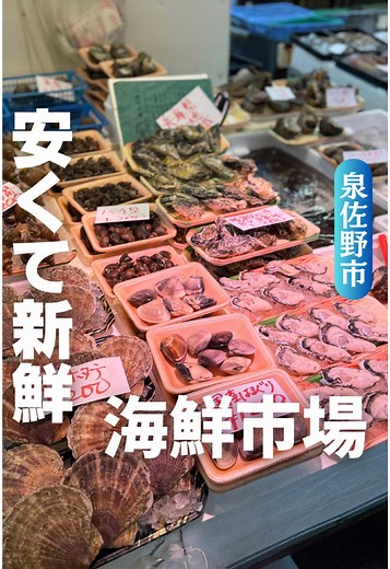 海鮮好き必見👀大阪の激安魚市場🐟 ⁡ ⁡ 今回紹介するのは泉佐野漁協の 青空市場🦪 ⁡ ⁡ 通路の両サイドには魚屋さんがズラリと並び、 活きがいい海鮮がたくさん！！ ⁡ カニが脱走🦀海老はピョンピョン🦐 ⁡ ズワイカニ4杯2,300円のタイムセールは 値段にびっくりで二度見した！😳 ⁡ ⁡ 行ったのが平日だったからなのか 『ねえちゃんコレ1000円でどうや〜！』 『コレとこれ２つ買ったら、この値段！』 って、いろんなお店が値引き提案してくれたよ😆 ⁡ BBQや宅飲み前の買い物に 持ってこいの市場です🦪 ⁡ 市場内にある裕太朗寿しの 1日10食限定『はみ出し海鮮丼定食 980円税別』 もオススメ🫶 ※1/25投稿 ⁡ 𓇠𓇠𓇠𓇠𓇠𓇠𓇠𓇠𓇠𓇠𓇠𓇠𓇠𓇠𓇠𓇠𓇠 ⁡ ‎߉ 泉佐野漁協 青空市場 𖠿 大阪府泉佐野市新町2-5187-101 ☎︎ 072-469-2340 🅿︎無料駐車場あり ✑ 営業時間 10:00～17:00 ✑ 定休日 水曜日と年始 𓇠𓇠𓇠𓇠𓇠𓇠𓇠𓇠𓇠𓇠𓇠𓇠 ⁡ 船が出港した日は、 14時からセリを見