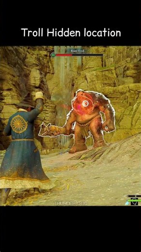 Troll Hidden location in Hogwarts Legacy #harrypotter #gaming #shorts