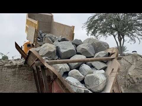 Largest Rock Crusher in the world.Giant in Action.Loader loading into crusher.#stonecrushing