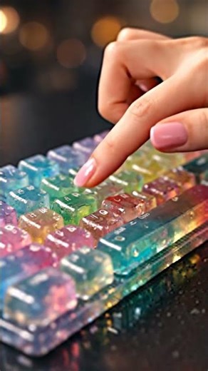 These translucent keycaps hit so hard #satisfying #asmr #shorts