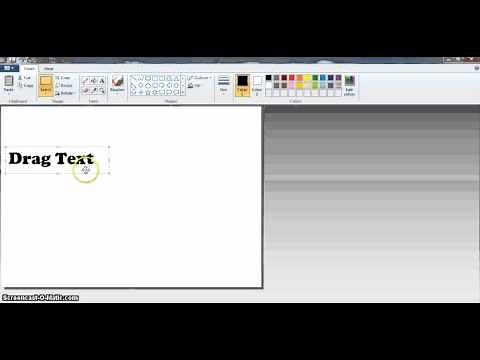 How to Drag Text in Paint