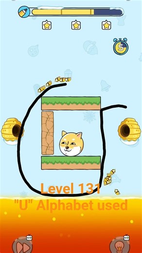 Dog rescue Level 131, "U" Alphabet #youtube #games #viral #gaming #youtubeshorts #fun #motivation