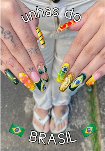 Unhas World Cup: Nail art temática Copa do Mundo para torcer pelo hexa