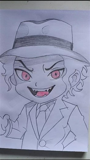 chibi muzan//cute anime boy😊🎭#animeart #drawing #animestyle #anime #animedrawing