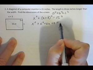 Quadratics: Pythagorean Theorem Applications