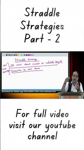 Straddle Strategy in Derivatives | Part 2 | CMA Final SFM | CMA Chander Dureja