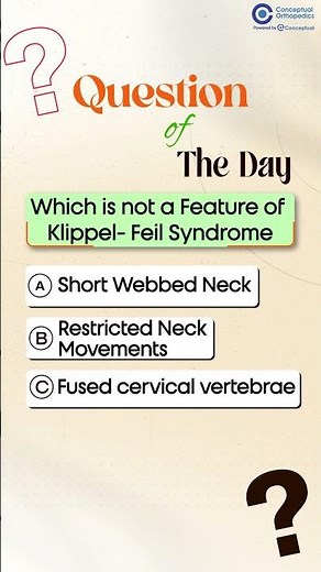 Question of the Day | Klippel-Feil Syndrome MCQ 🧠