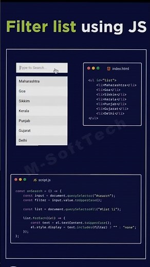 🔍 Search Filter in Javascript #javascript #javascripttutorial #search #filter #webdesign #coding