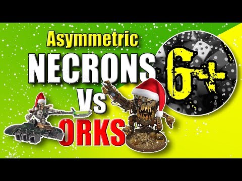 2000 Point Necron Battle Report 40k - Orks Challenge the Tomb World