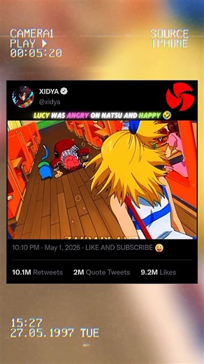 lucy was angry on natsu and happy 🤣 #shorts