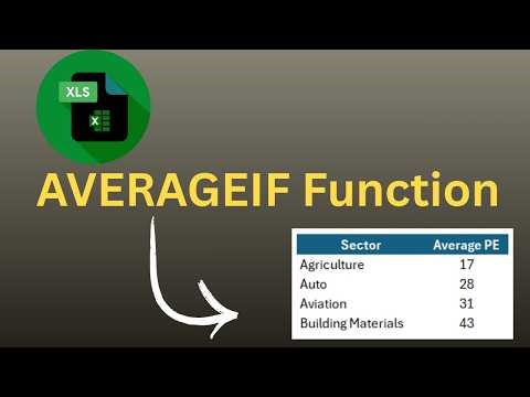 How to Use AVERAGEIF in Excel with Practical Examples