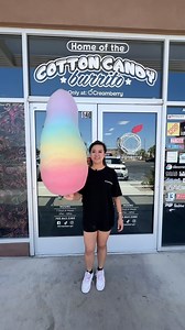 10K views · 21 reactions | It’s a showstopper!✨ come see the largest Cotton Candy on a stick! *please allow 15 minutes for this to be made* aka patience  Only in Las Vegas!! #creamberrylv #cottoncandy | Creamberry - Home of the Cotton Candy Burrito | Facebook