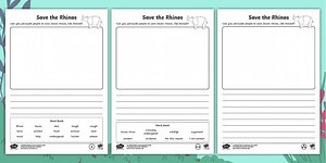 Endangered Animals Persuasive Writing Worksheets