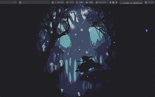 [打造个人工作流•展示] arch-bspwm+lightdm+lemonbar桌面展示