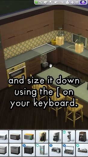 Custom Counters aka Open Counters | Sims 4 Build Tips, Tricks, and Hacks #Shorts