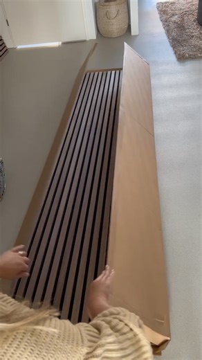 3.9M views · 11K reactions | Installing Akupanels has never been easier! With just some glue, you can transform your space in no time. Keep in mind, though, that glue offers a more permanent solution compared to screws  | WoodUpp | Facebook