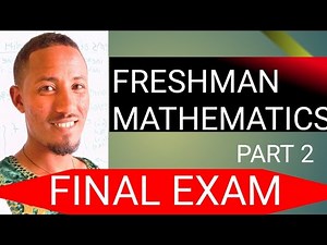 #Freshman Mathematics Final Exam chapter 3 exercise 3.2