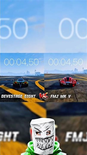 Fastest Car in GTA5Online Deveste Eight vs FMJ #gta #gtaonline