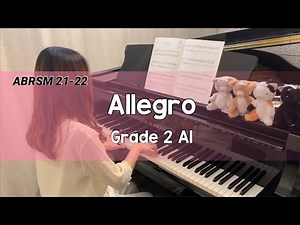 [考試歌] ABRSM Piano 2021-2022 Grade 2 A1 Attwood Allegro, 1st movt from Sonatina No.1 in G