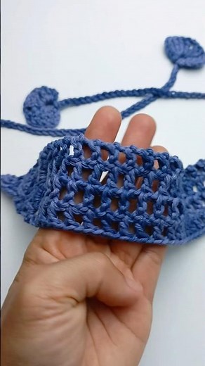 crocheting a mesh headband