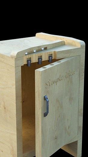 Simple idea on Instagram: "Simple hidden cabinet lock #Simple #hidden #cabinet #lock"