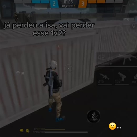 Desafios em 1v2 no Free Fire