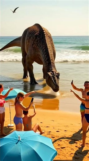 Dinosaur at the Beach 🏖️