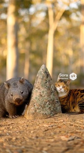 STOP SCROLLING! Two Chonky Spheres Scratching Each Other's Backs! #SealCat #Wombat #CuteAnimals