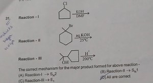 31. Reaction-I KI  DMF ​Reaction - II aq. ⋅KOH​Reaction -... | Filo