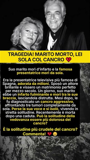 Presentatrice spagnola: infarto e cancro
