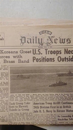 Guam daily News July 3rd. 1950.