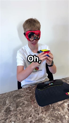 Solve the easiest cube blindfolded @swiftcubing #rubikscube #cubing