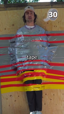 Testing the strength of duct tape in a wild experiment