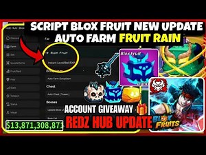 Update Script Blox Fruit Mobile REDZ HUB V2 👑👹 FRUIT RAIN, AUTO FARM, RAID, RACE V4 - RED EVENT