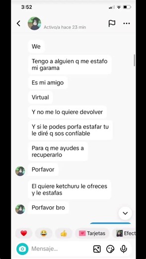 # el morro dice que mi amigo lo estafado pero no es cierto