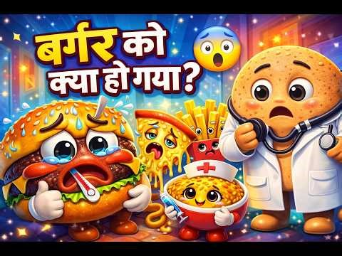 जब जंक फूड खुद बीमार पड़ गया! 🤒🍔 | Kids Funny Cartoon