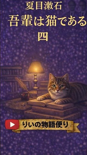 夏目漱石『吾輩は猫である』第四話。人間の布団に平然と座る猫…。このあと、ついに怒りが爆発します。▶続きは後日公開します🌸本編で🌸