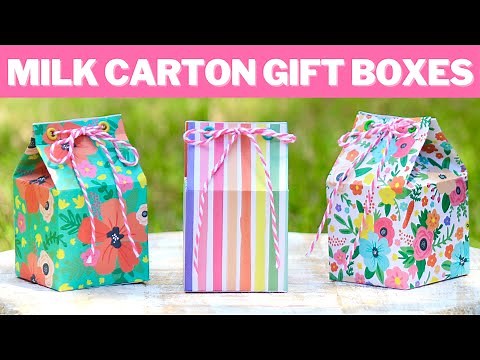 DIY Mini Milk Carton Gift Boxes