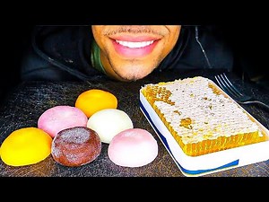ASMR HONEYCOMB & MOCHI ICE CREAM MUKBANG JERRY EATING *STICKY MOUTH SOUNDS* NO TALKING