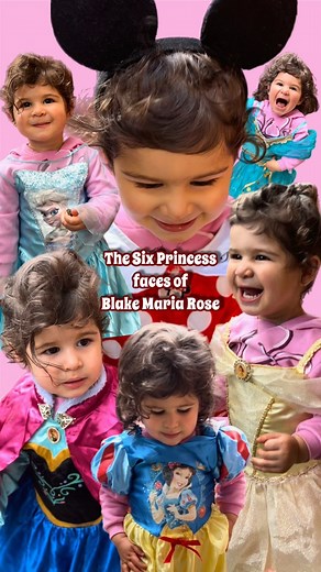 When your cousin Leah outgrew her Disney princess dress, it was only a matter of time before Blake & Papa had fun with them. Blake said, “Papa, it would be rude of you not to” 🤣 So please meet Blake Maria Rose’s six princess faces. Now, which princess is your favourite? #blakemariarose #disneyprincess | Arthur Gourounlian