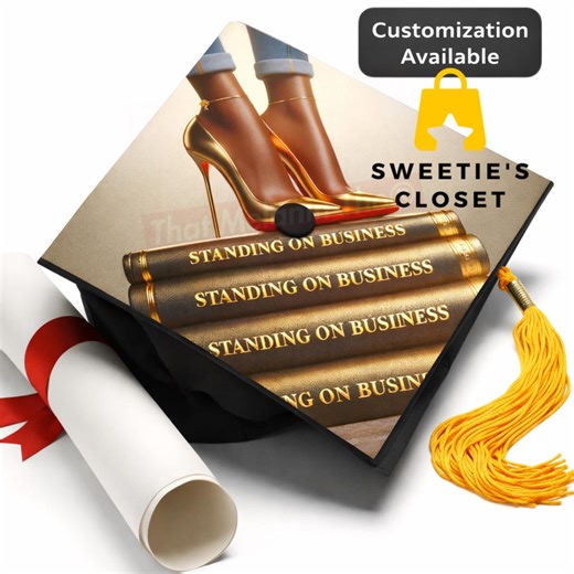 Graduation Cap Topper | Custom Grad Topper Class of 2026 Standing on Business Graduation Cap Personalized Acrylic Graduation Cap Decoration - Etsy