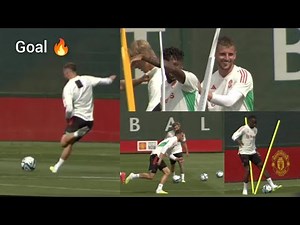 [video] Mason Mount scores in first training, Wan Bissaka all amazed as Erik Ten Hag appreciates...