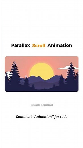 Smooth Parallax Scrolling Website Animation 🔥 #Shorts