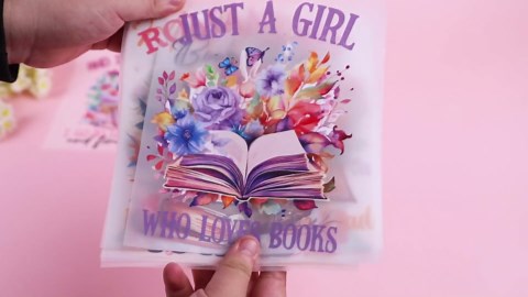 Book Dtf Transfers Ready to Press - Wxiben 12 Sheets Book Lover Iron on Transfers for Tshirts Vintage Flowers DTF Heat Transfer Vinyl Stickers Bookish Iron on Decals for Clothing T Shirts Hoodie DIY