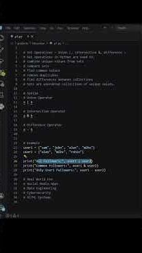 Stop Using Loops! Use Python Set Operations Instead 🚀 #coding #hitcodearPython Interview Favorite