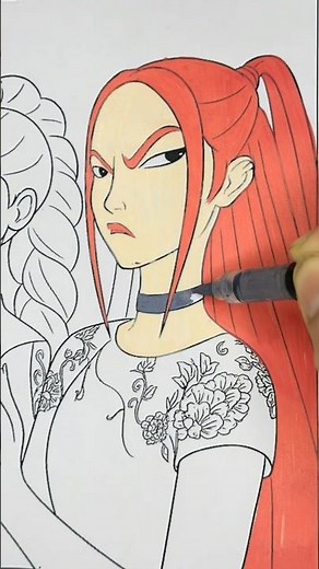 Coloring Mira From K-pop Demon Hunters #fypシ #fanart #shorts #kpop