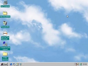 Windows 98 Startup with Chimes sound and the Shutdown sound with the Chord sound
